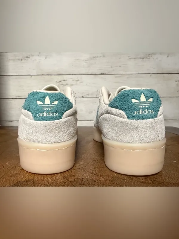 Adidas RIVALRY LUX LOW sneakers off white/teal color size M6/W7. (No Box) - Image 5