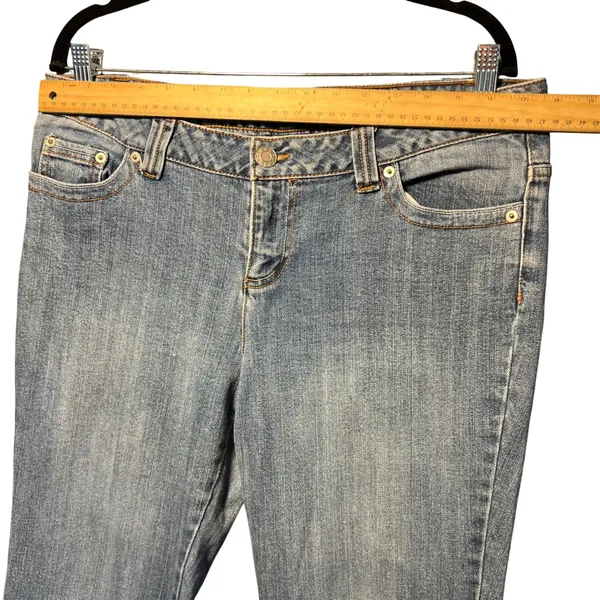 Y2K SO Wear It Declare It Bootcut Jeans‎ Blue Medium Wash Flap Pocket Size 15 - Image 2