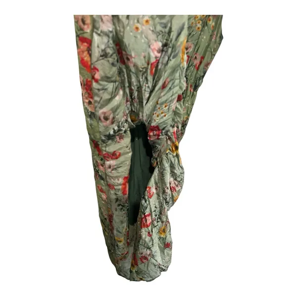 Le Ragazze Italy Silk Blend Floral Ruffle Maxi Dress L Get ready for autumn - Image 4