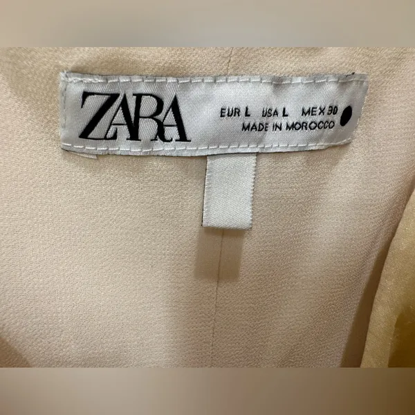 Zara ZW‎ Collection Drape Midi Yellow Dress Size L - Image 5