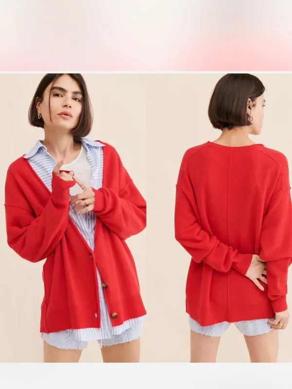 Free People School Boy Cashmere Cardi NWOT - Image 2