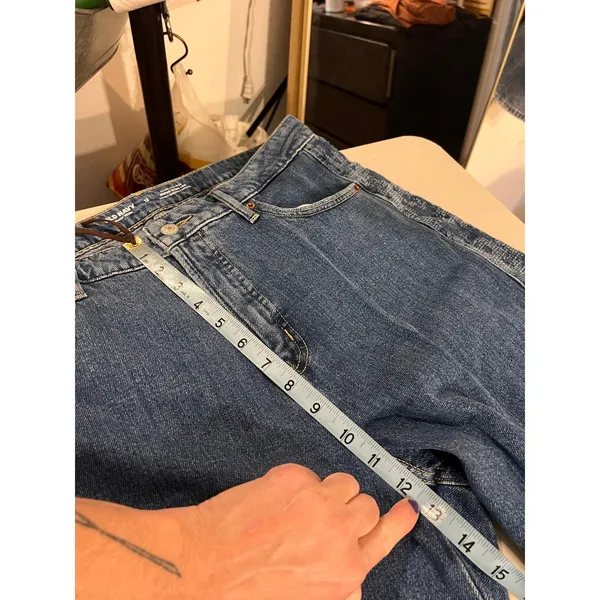 Old Navy Extra High Rise Wide Leg Denim Secret Pockets Jeans Size 12 - Image 11