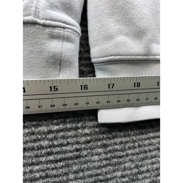 Nike Sportswear Essential Hoodie Light Periwinkle Blue Embroidered Logo Small - Image 5