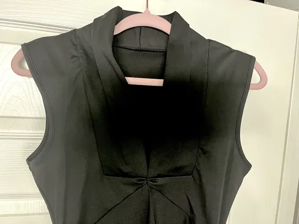 Women’s Sleeveless Black Sheath Dress - Image 4