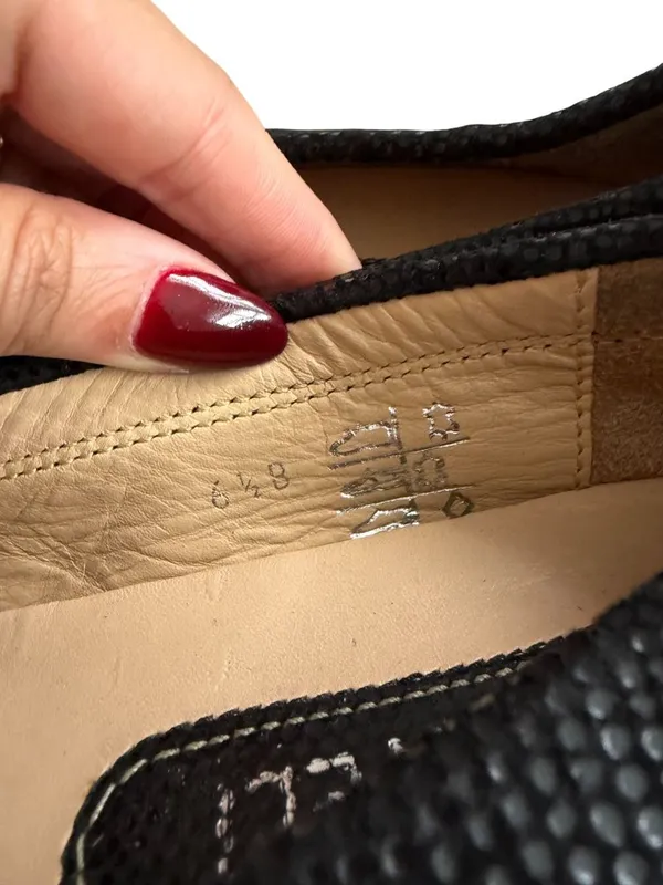 VAN ELI Black Leather Loafers Flats Size 6.5 - Image 4
