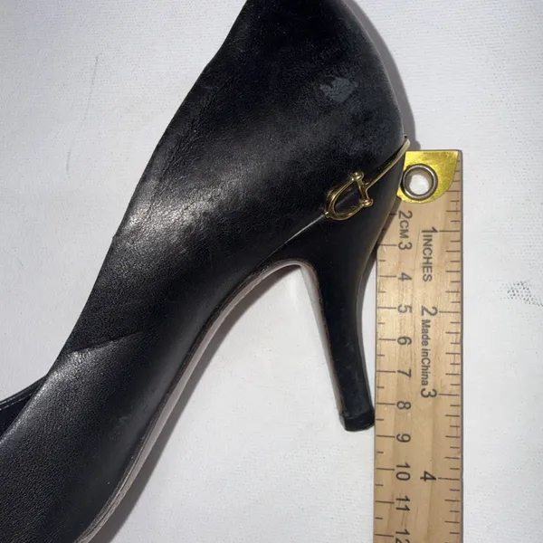 Gucci Amputee Right Only Old Money Classy Pump Leather Black Shoe Store Prop 36 - Image 12