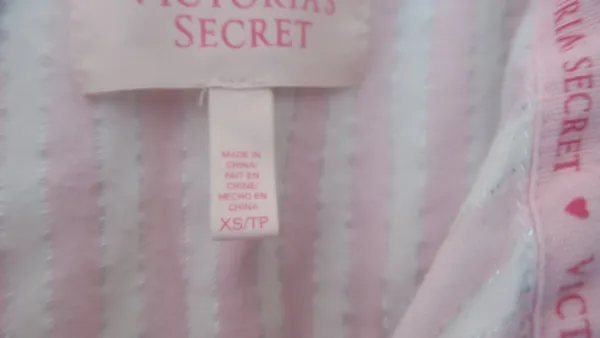 Victoria's Secret vertical stripe sleep shirt top in pink and white size XS. - Image 6