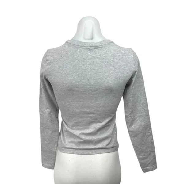 Aritzia TNA Women's Gray Crewneck Long Sleeve Casual Tee T-shirt Top Size S - Image 2