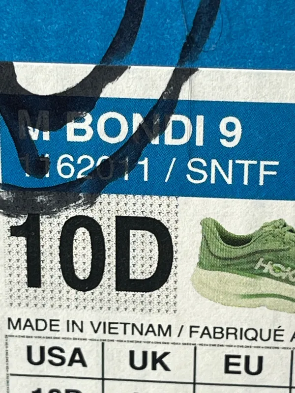 NIB Hoka Bondi 9 Men's Size 10 (US 10D / EU 44) SNTF Green Running Shoes⁠ - Image 7
