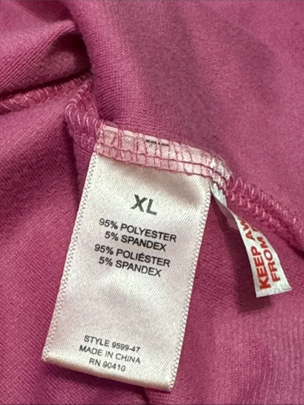 JUICY COUTURE Juicy Velour Short Sleeve Tee XL 20” p2p Pink EUC - Image 6
