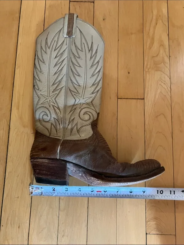 Dan Post Ivory Tan Leather Cowgirl Western Boots Size 5.5 - Image 8