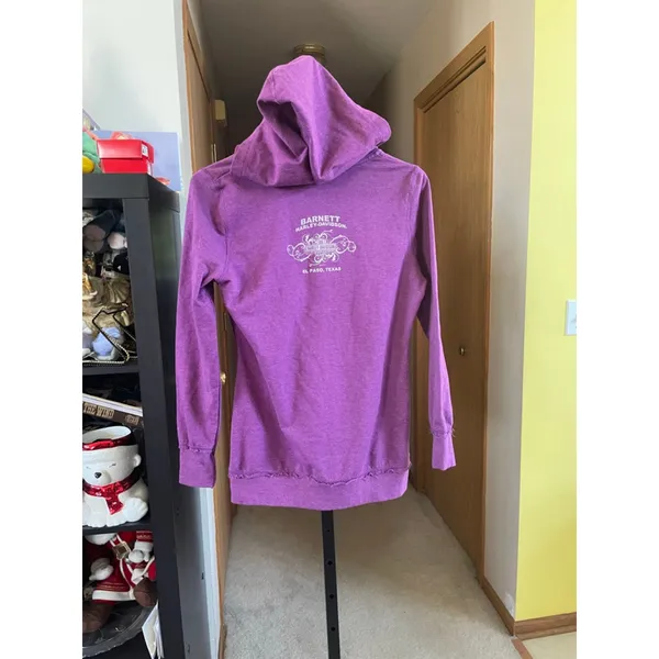 Women's Harley-Davidson Purple White Logo Hoodie XS - Image 3