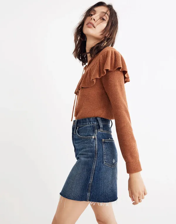 Madewell Rigid Denim A-Line Skirt - Image 4