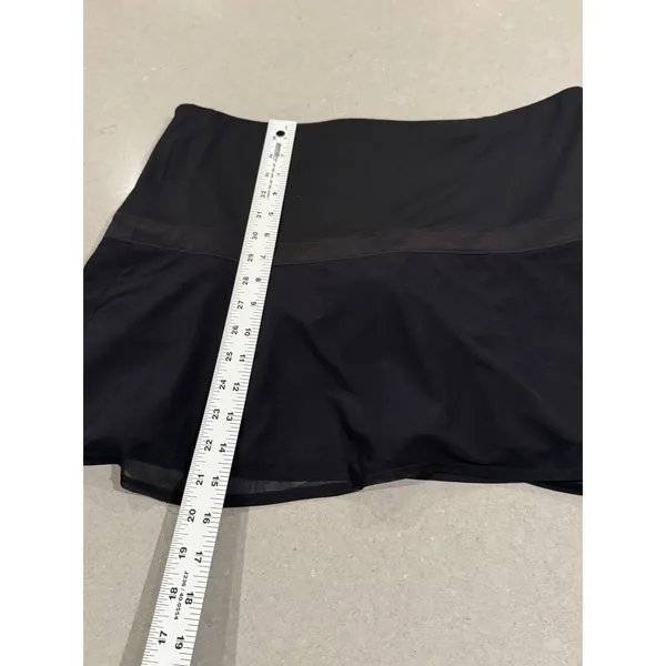 Athleta Black Tennis Skirt‎ Skort with Built-in Shorts Women's Size L - Image 2