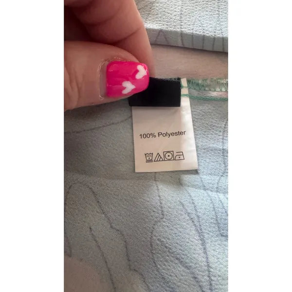 SHEIN Tropical Floral Off Shoulder Maxi Dress Large Green Pink Palm Slit‎ Boho - Image 3