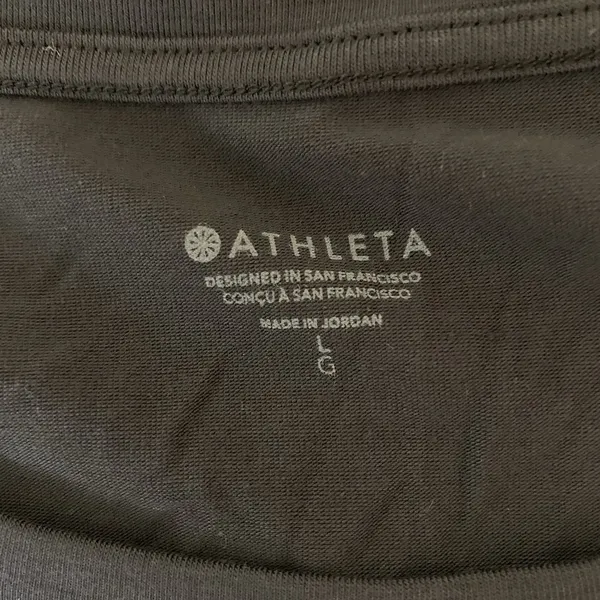 Athleta With Ease Muscle Twist Tank Athletic Yoga Workout Top Large Navy 602673 - Image 4