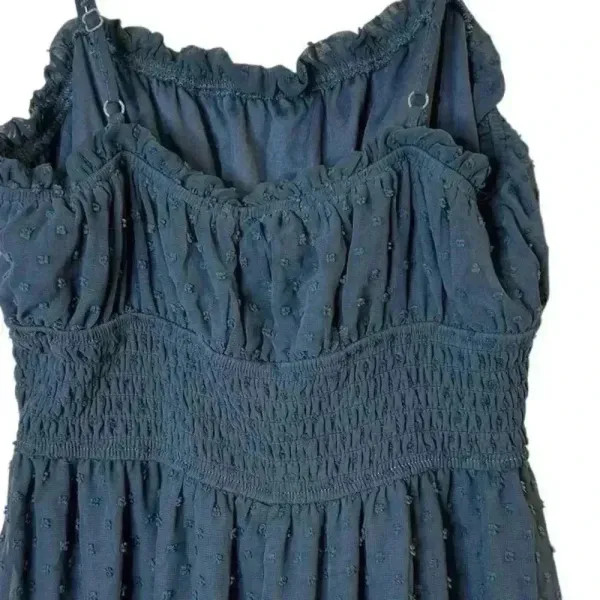 Altar'd‎ State Women's M Blue Swiss Dot Tiered Mini Dress Sleeveless babydoll - Image 9