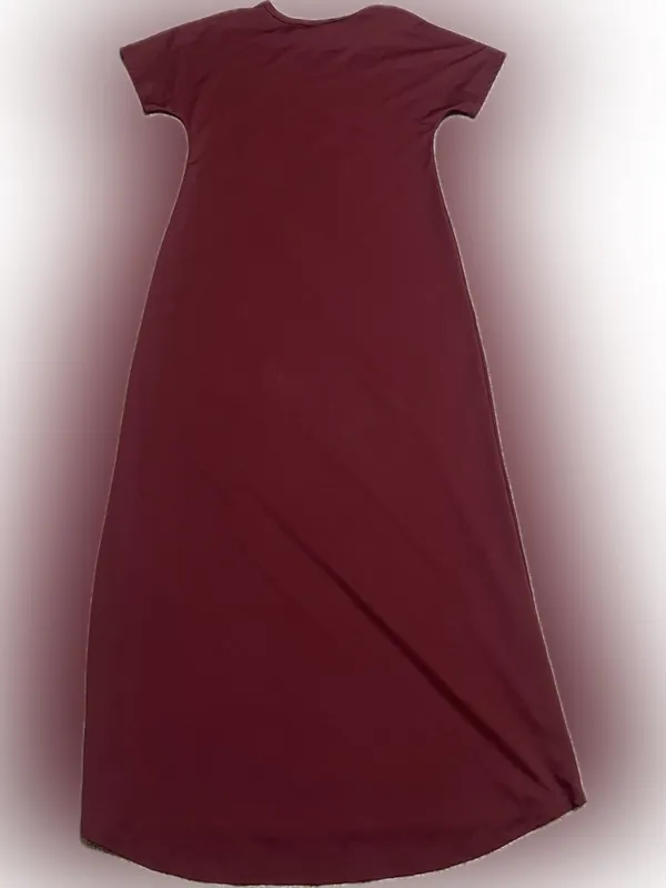 LuLaRoe Deep‎ Burgundy Maxi Tee Dress - Image 2