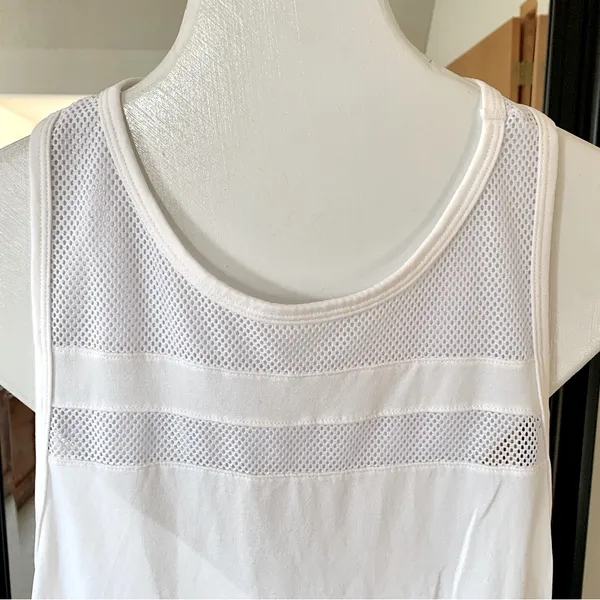 FABLETICS White Mesh Tank Top - Image 2
