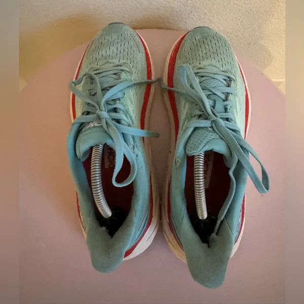 Hoka One One Clifton 8 Teal Women’s size 8 B - Image 2