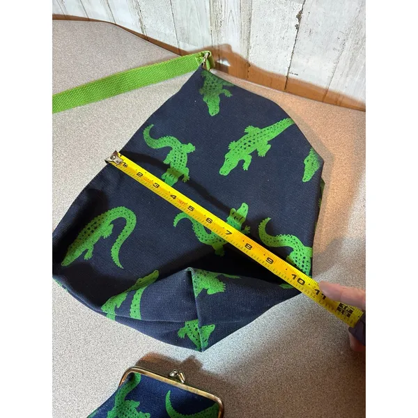 Boston Hand Print Alligator-Crocodile‎ shoulder bag with coin purse - Image 6