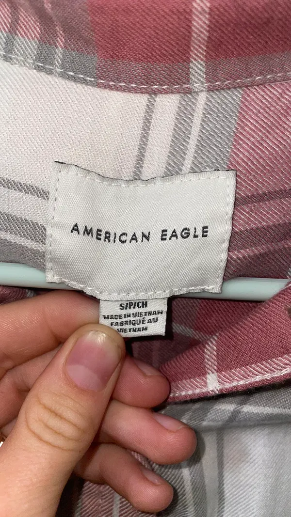 American Eagle Crop Flannel - Image 3