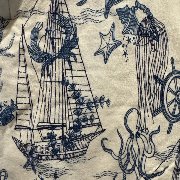 Vera Bradley‎ 3/4 zip shirt nautical blue white small - Image 5