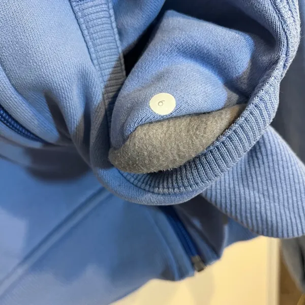 2000s Lululemon Sweatshirt Scuba Hoodie Full Zip Periwinkle Blue Women Size 6 - Image 7
