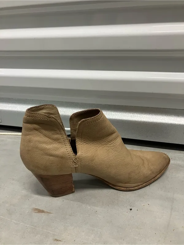 Frye Jennifer Suede Ankle Stacked Heel Booties - Image 4