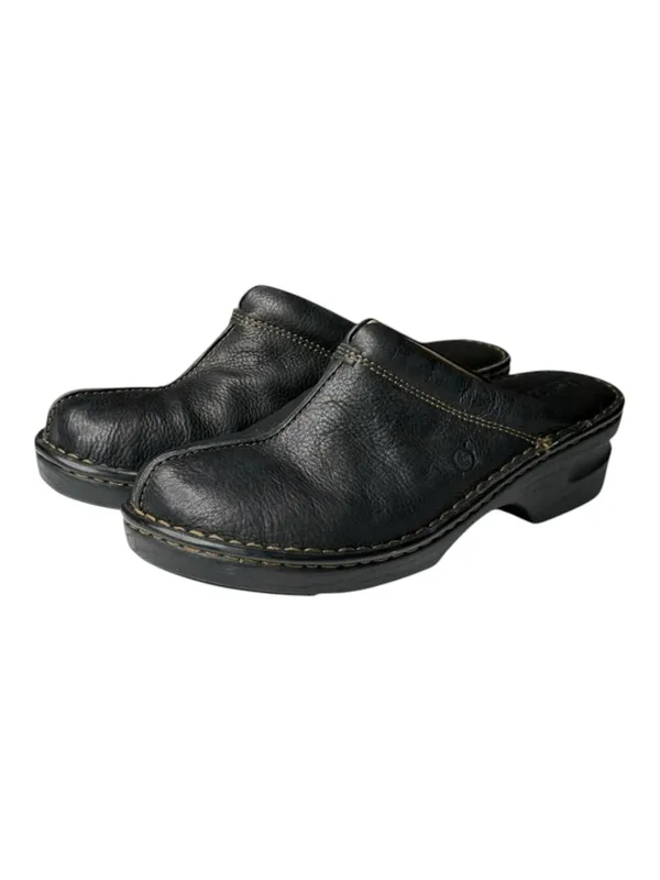 Born ★ Mount II Leather Open Back Comfort Clogs ★ Black Leather ★ 10M ★ Worn 1X - Image 10