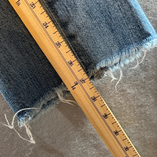 881 | Madewell Rigid Demi-Boot Crop Distressed‎ High Rise Jeans Blue Womens 26 - Image 7
