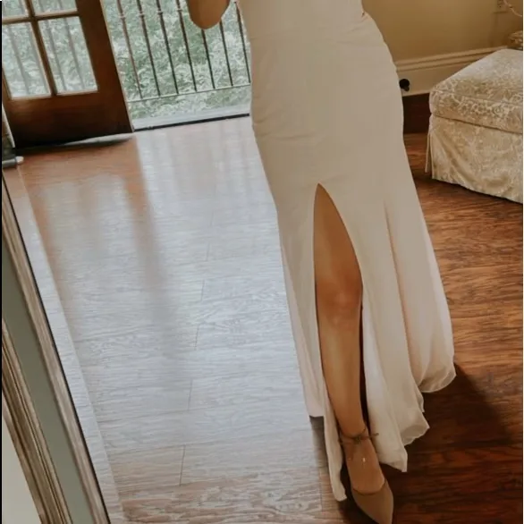 Gorgeous Azazie gown, soft pink, very elegant - Image 15