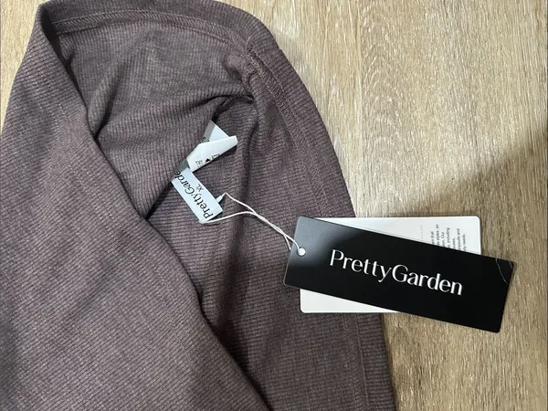 Brown Sleeveless Knit Top - pretty garden xl - Image 2