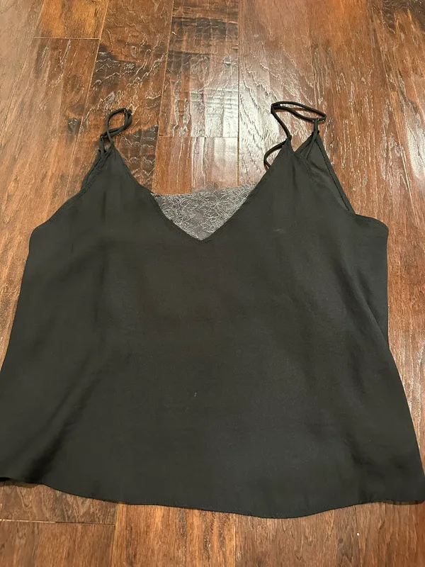 Free People Black Satin Top - Image 2
