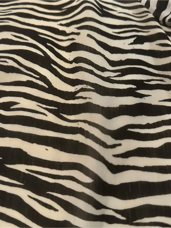 NWOT J. Crew Black and White Smocked Zebra Top. Sz Medium - Image 2
