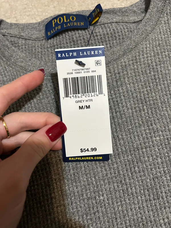 Polo by Ralph Lauren Gray Long Sleeve Top - Image 4