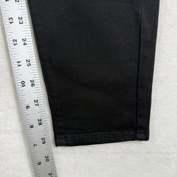 Good American Good Waist Exposed Zip High Rise Skinny Jeans Black Size 10/30 - Image 6
