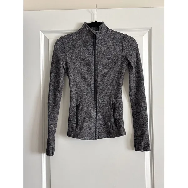 Lululemon Black Heathered Define Jacket Full Zip‎ Size 2 - Image 6