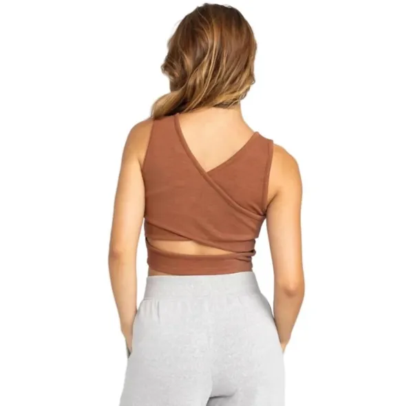 Roxy Women's Good Keepsake Crop Top in Russet size XL NWT - Image 2