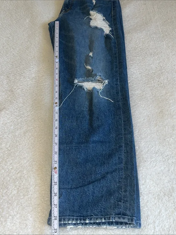 MOTHER "High Waisted Study Hover" Straight Jeans Peaches & Scream‎ Size 28 - Image 9