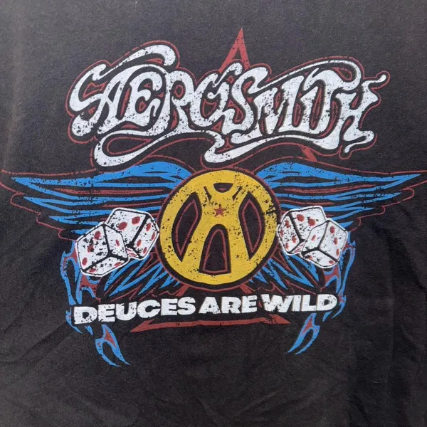 Aerosmith Licensed Deuces are Wild Women's Screen Print Short Sleeve T-Shirt - Image 3