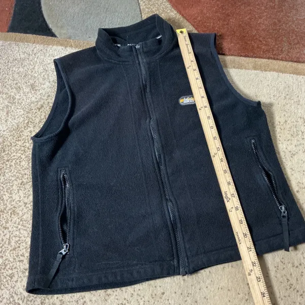 REI Polartec Fleece Full Zip Vest Womens M Black Gorpcore Outdoor Hiking USA - Image 2