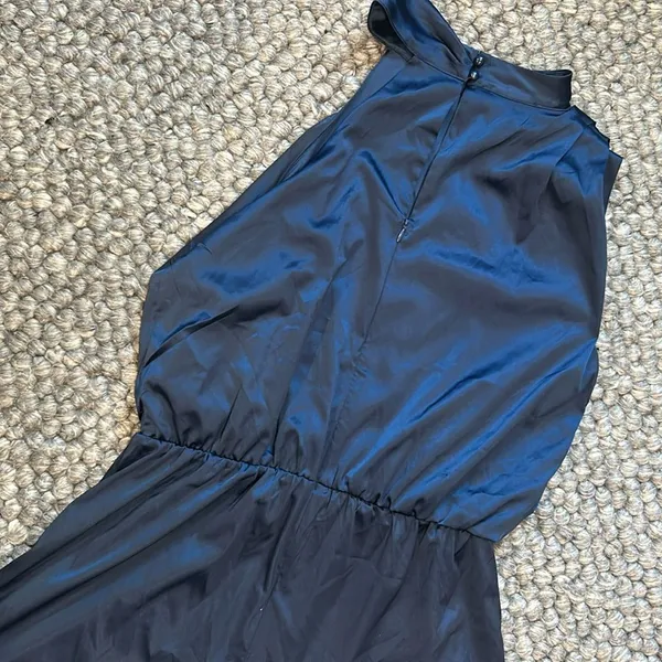 Cherley Satin Navy Blue Romper Size Medium - Image 9