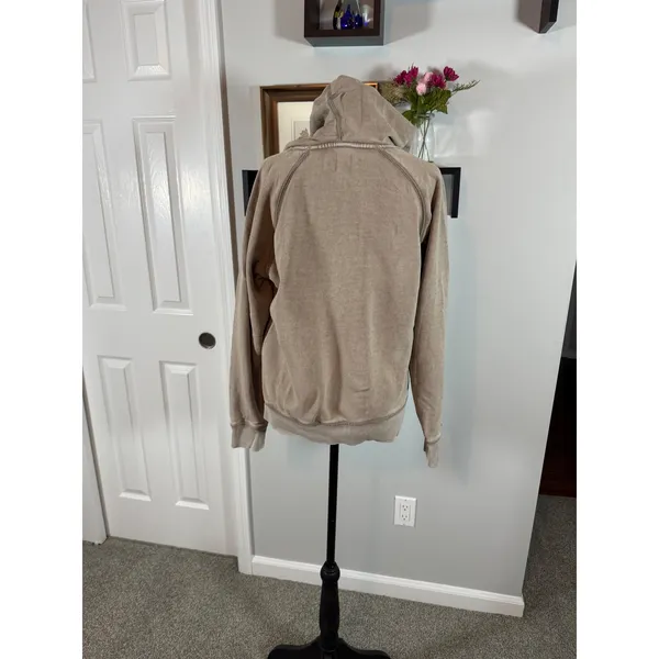 Gap Womens Small Brown Garment Dyed French Terry Raglan Pullover Hoodie - Image 2