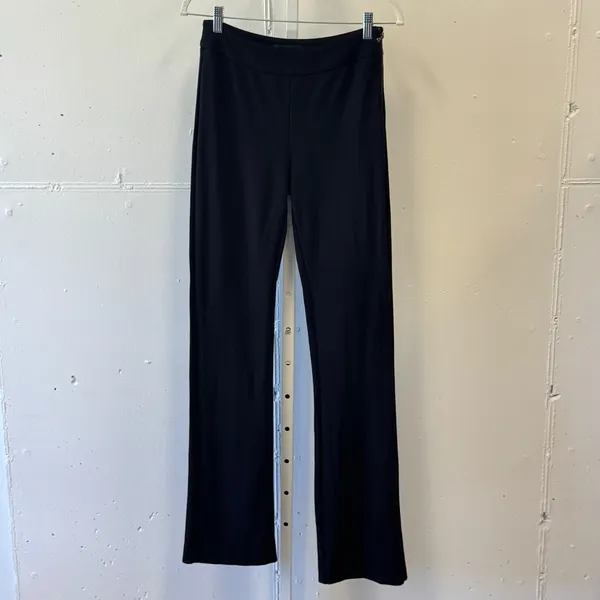 Kobi Halperin Black Ponte Flare Leg Side Zip Dress Pants Size 6 Full Length - Image 2