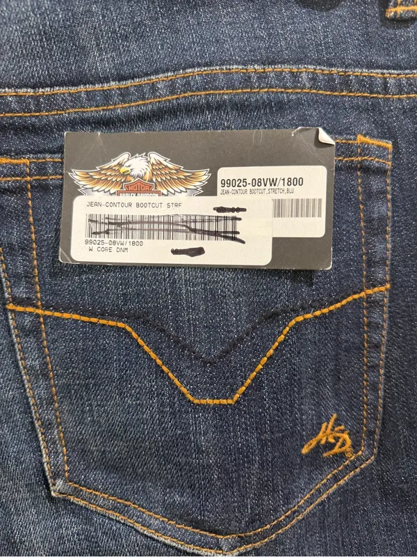 NWT Harley-Davidson Women's Dark Indigo Boot Cut Jeans Size 18 - Image 4