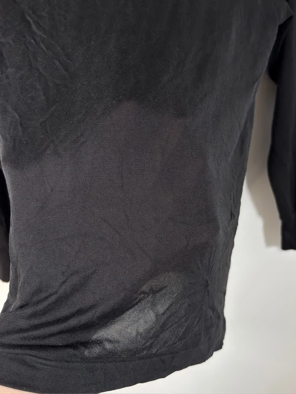 WinterSilks 100% Silk Layering Set Black Turtleneck, Long Sleeve Top Lightweight - Image 4