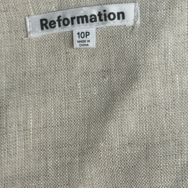 Reformation Natural Linen Fabric Size 10‎ - Image 7