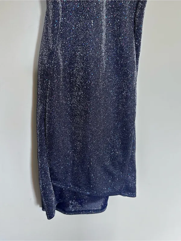 Windsor V Neck Open Strappy Back Sleeveless Glittery Sparkly Mini Dress Small - Image 5