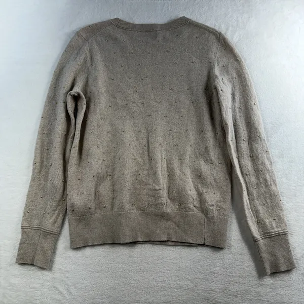 Banana Republic Sz L Sweater Filpucci Merino Wool‎ Cashmere Yarn Beaded Pullover - Image 11